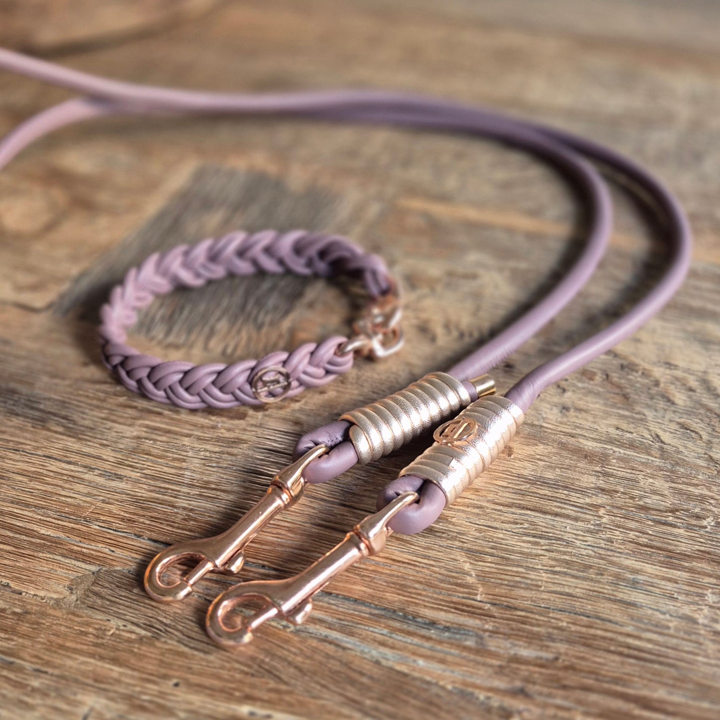 Leine Mauve-Roségold Metallic