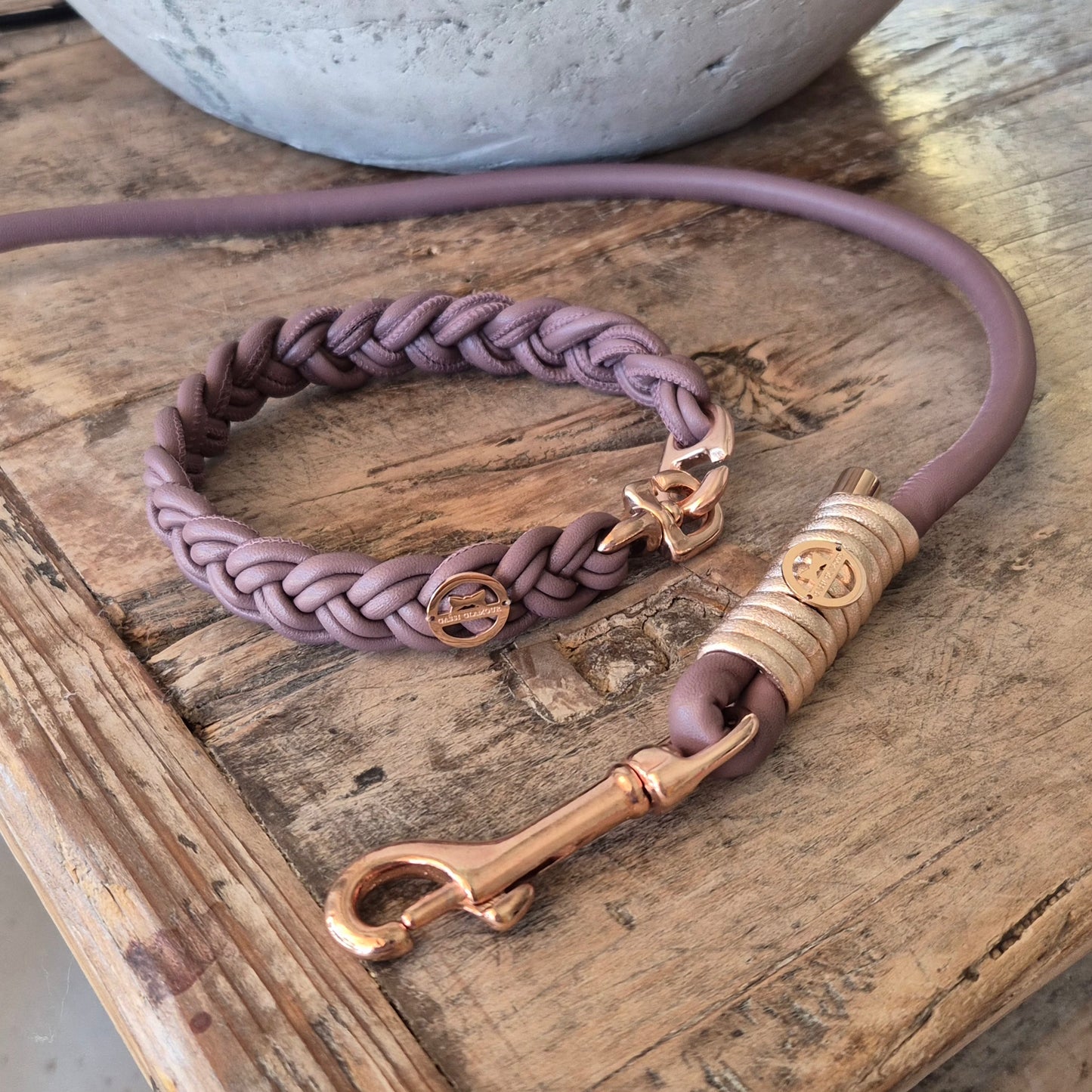 Leine Mauve-Roségold Metallic