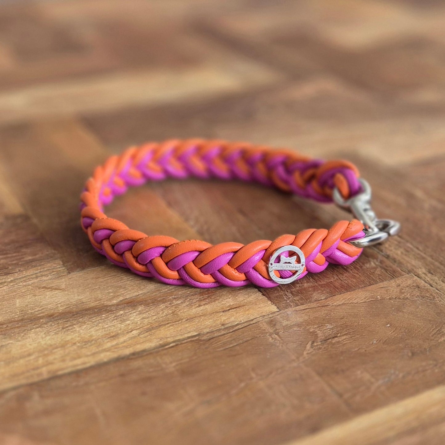 Flechthalsband Candy-Orange