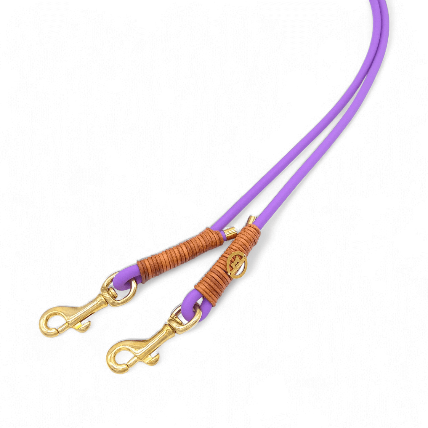 BioThane-Leine Amethyst/Vintage Cognac - für kleinere Hunde (Sofortkauf)