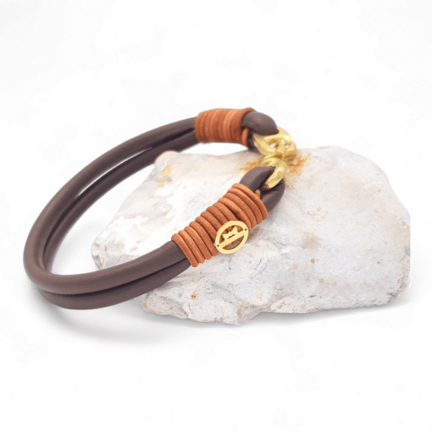 Doppelstrang-Halsband Schokobraun