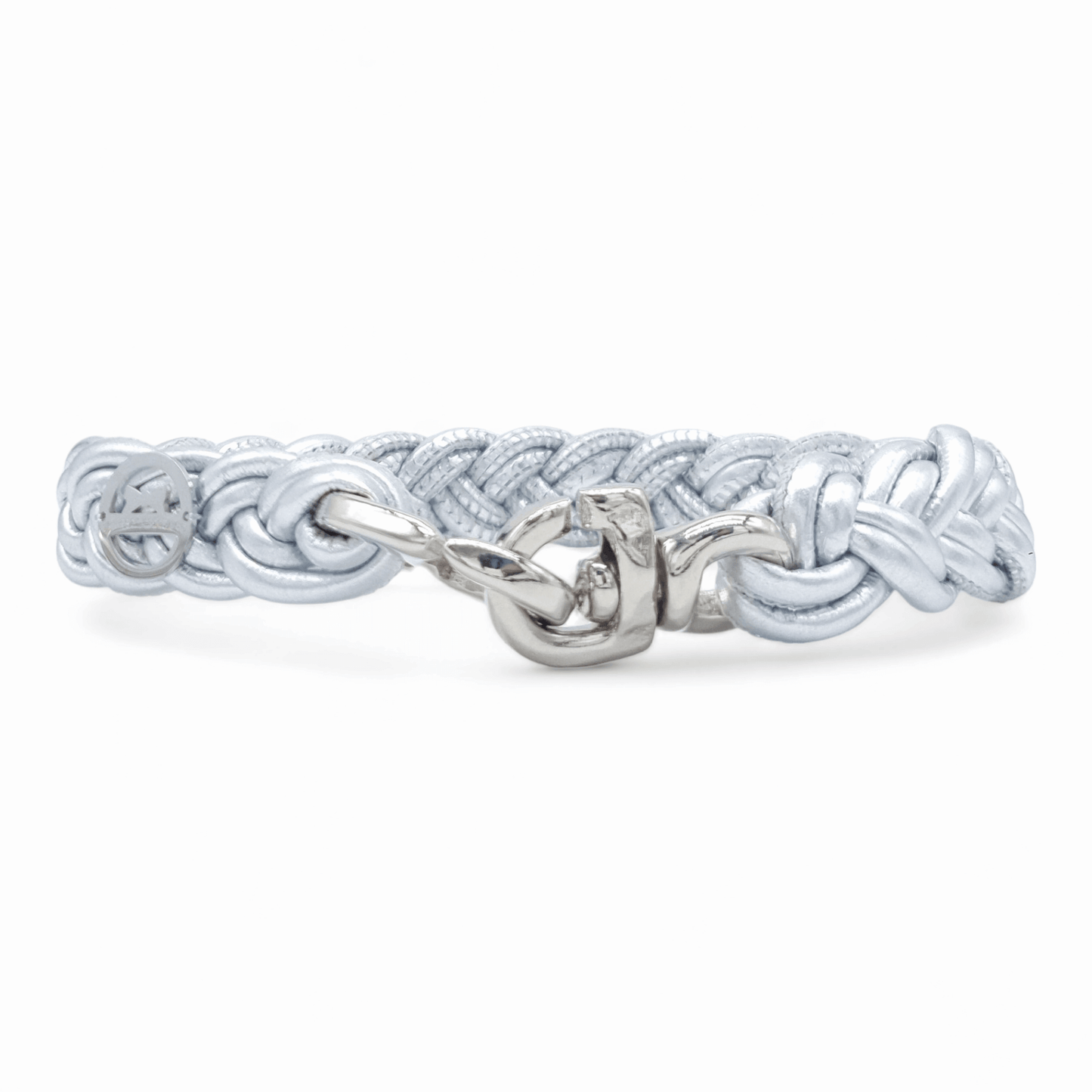 Flechthalsband Metallic Silber