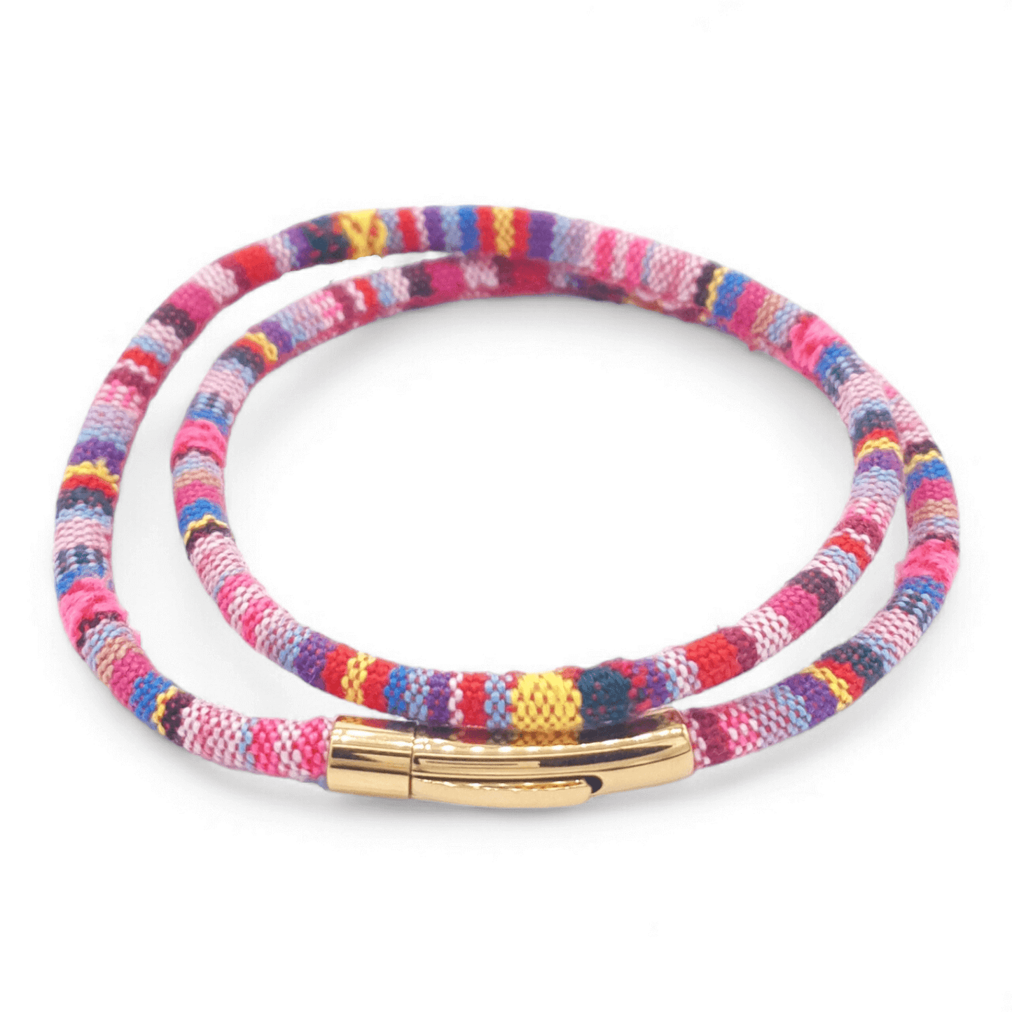 Wickelarmband Pink-Ethno