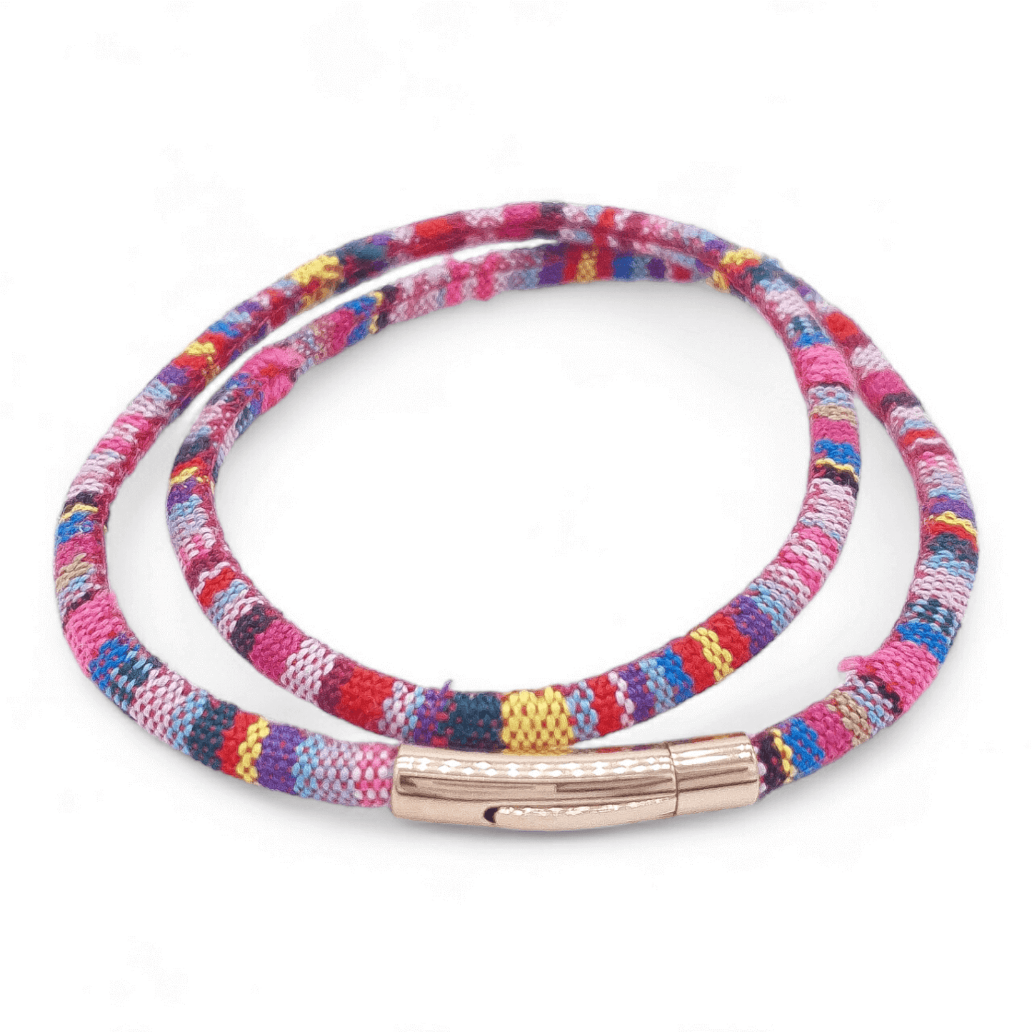 Wickelarmband Pink-Ethno
