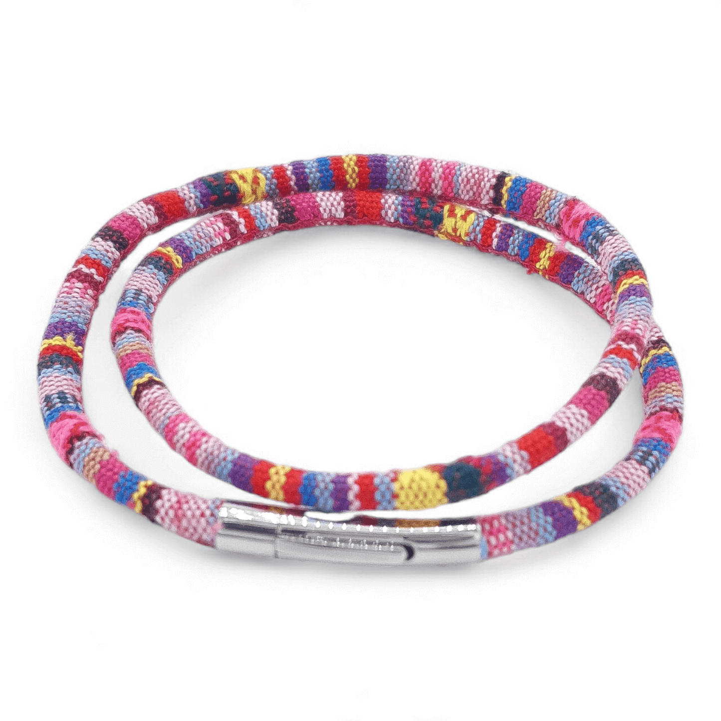 Wickelarmband Pink-Ethno