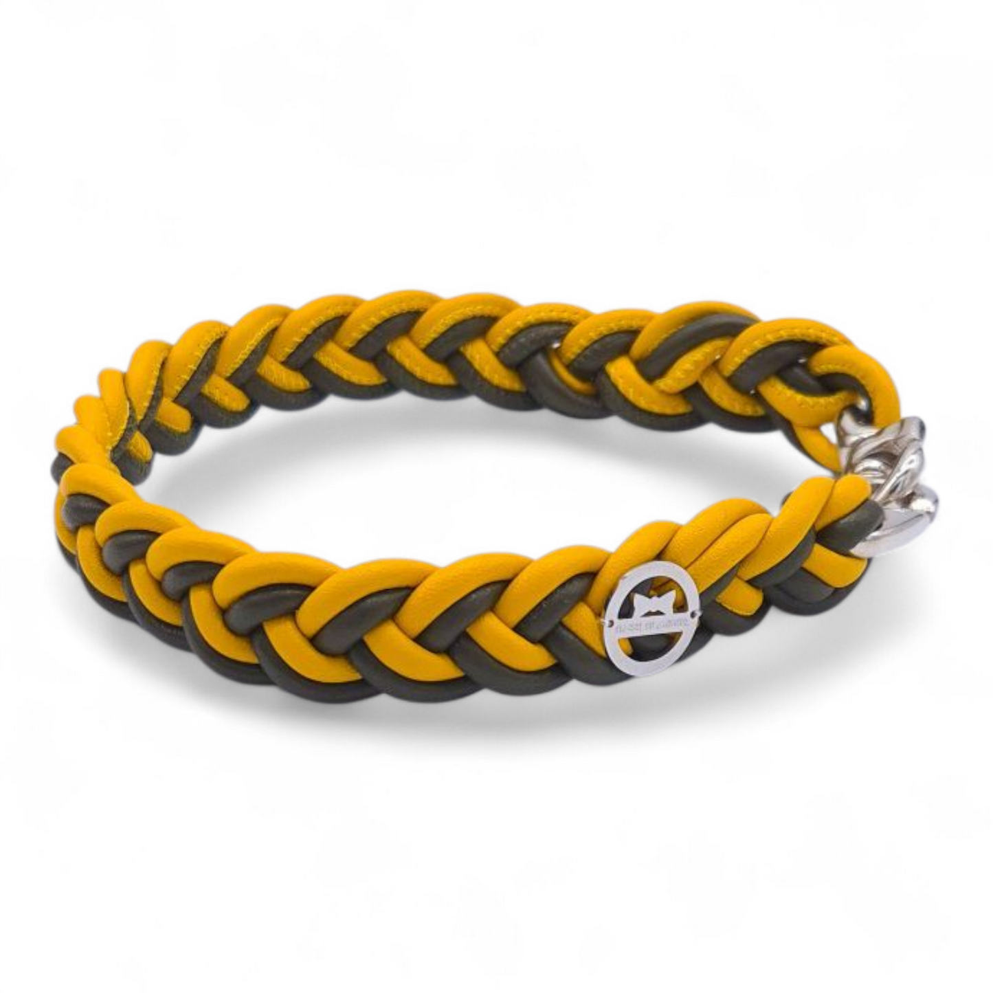 Flechthalsband Safran-Olive