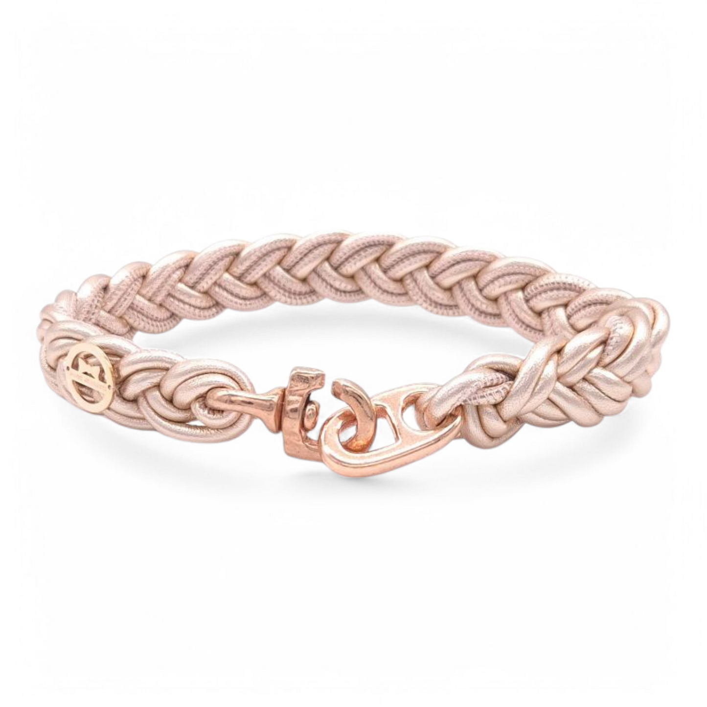 Flechthalsband Metallic Roségold