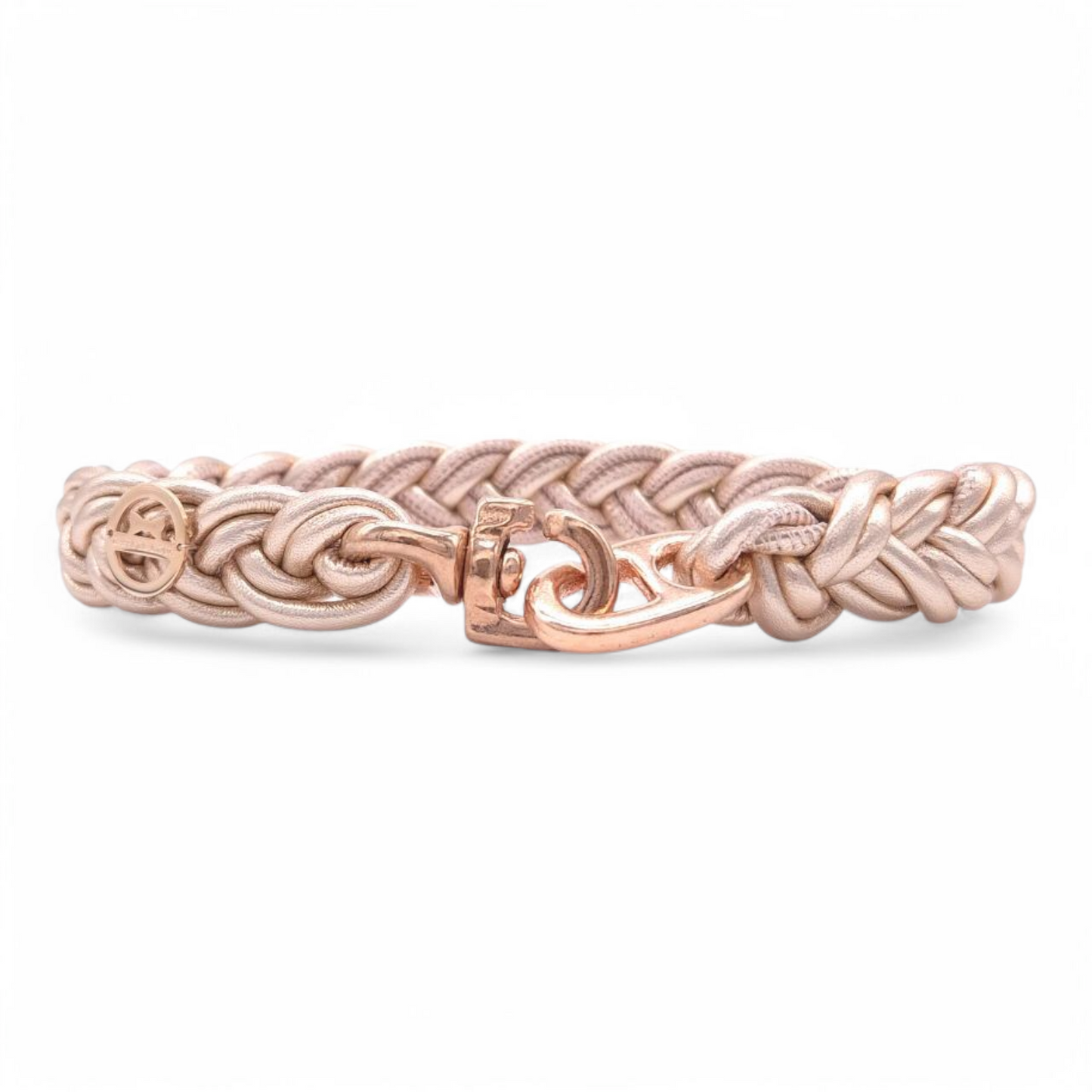 Flechthalsband Metallic Roségold