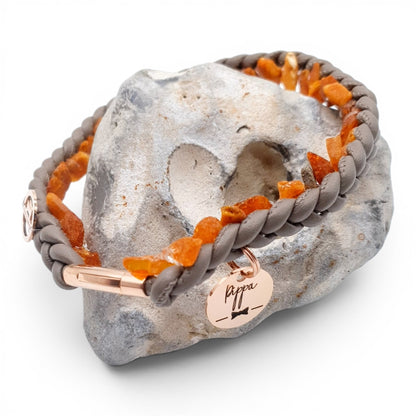 Markenhalsband Taupe