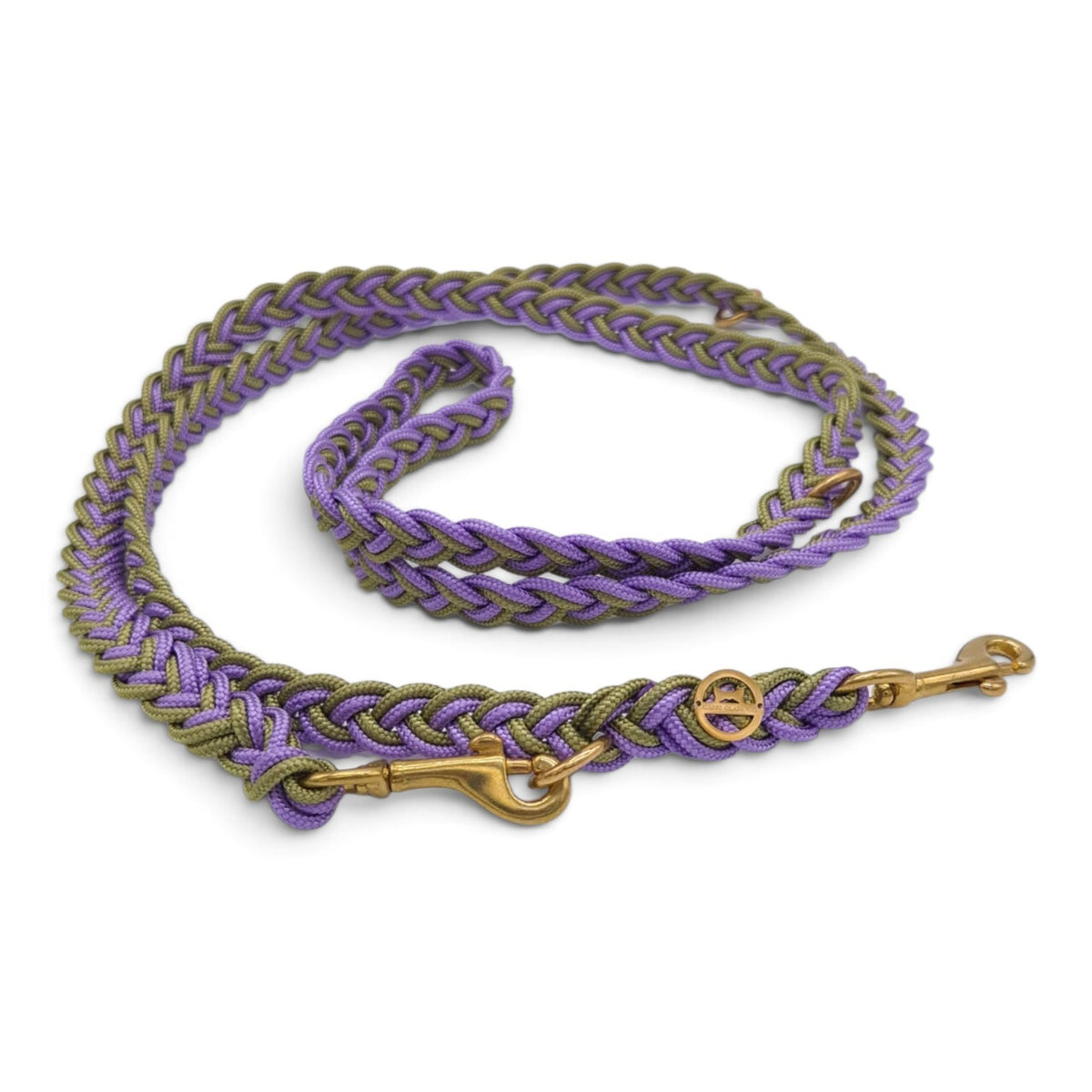 Paracord Flechtleine "Flieder-Olive"