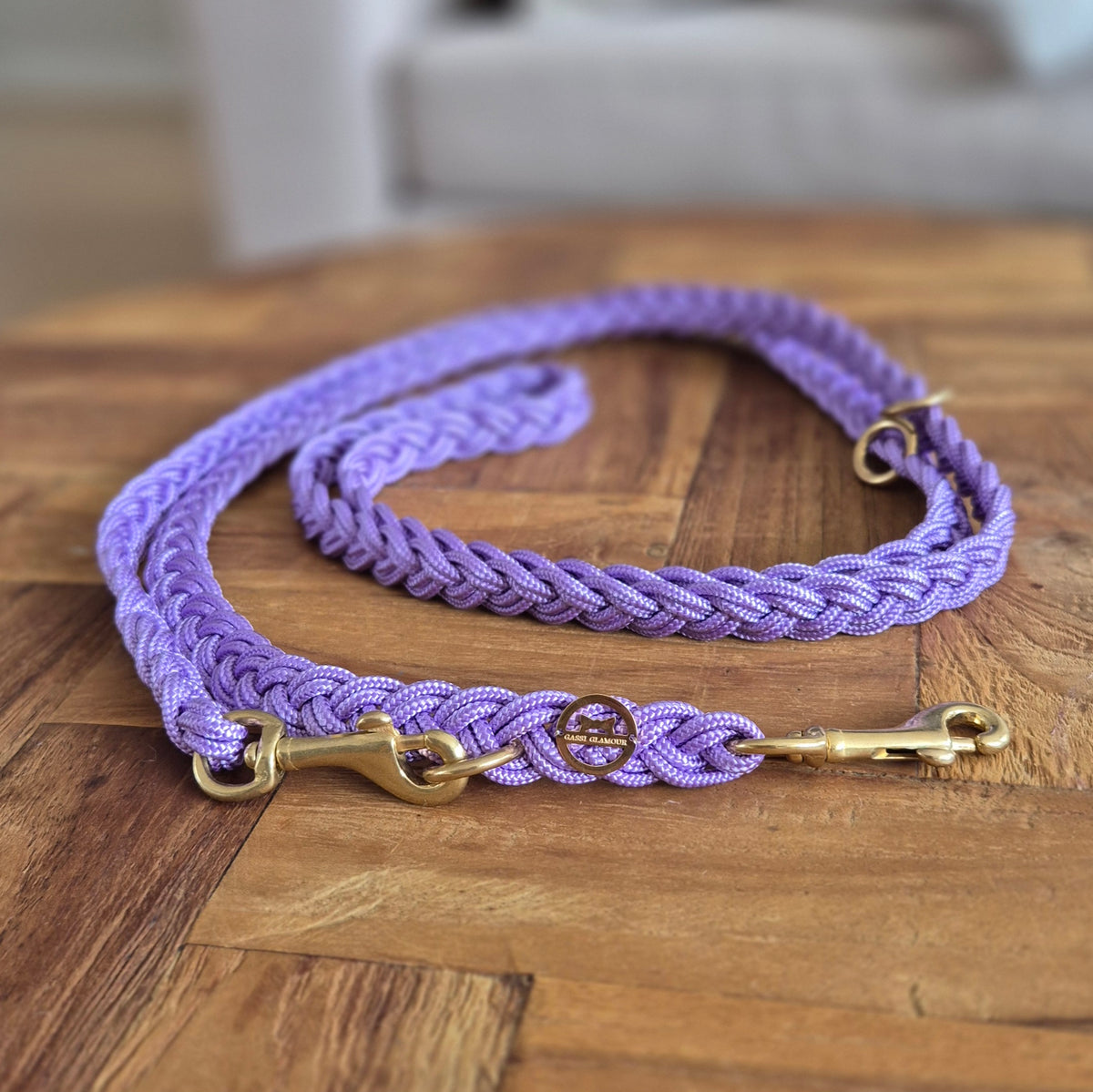 Paracord Flechtleine "Flieder"