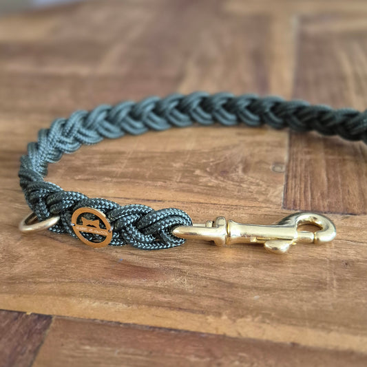 Paracord Flechtleine "Dunkelgrün"