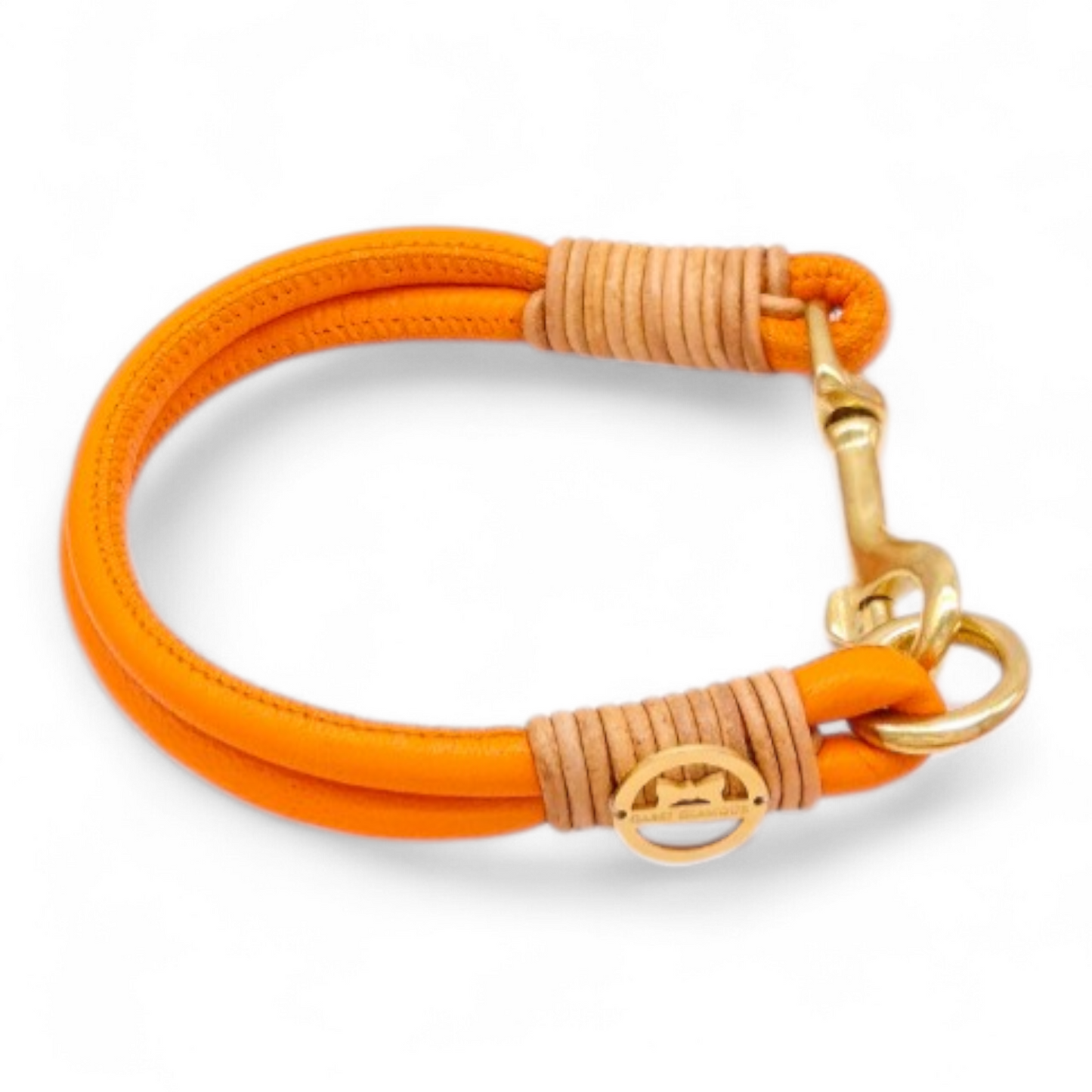 Doppelstrang-Halsband Orange