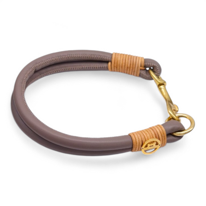 Doppelstrang-Halsband Taupe