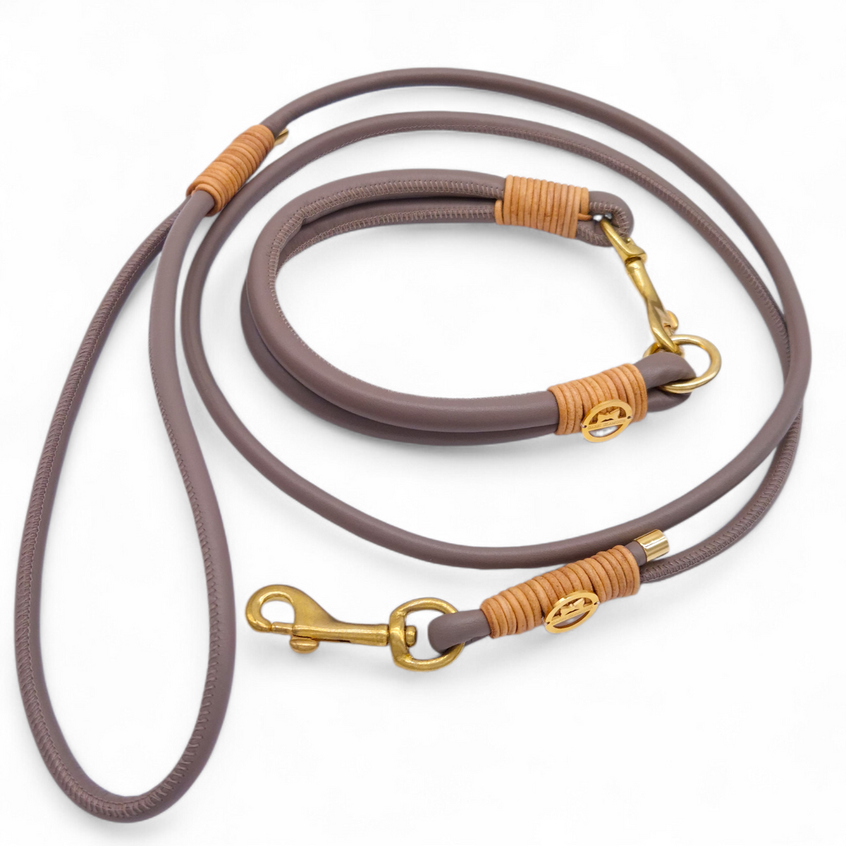 Doppelstrang-Halsband Taupe
