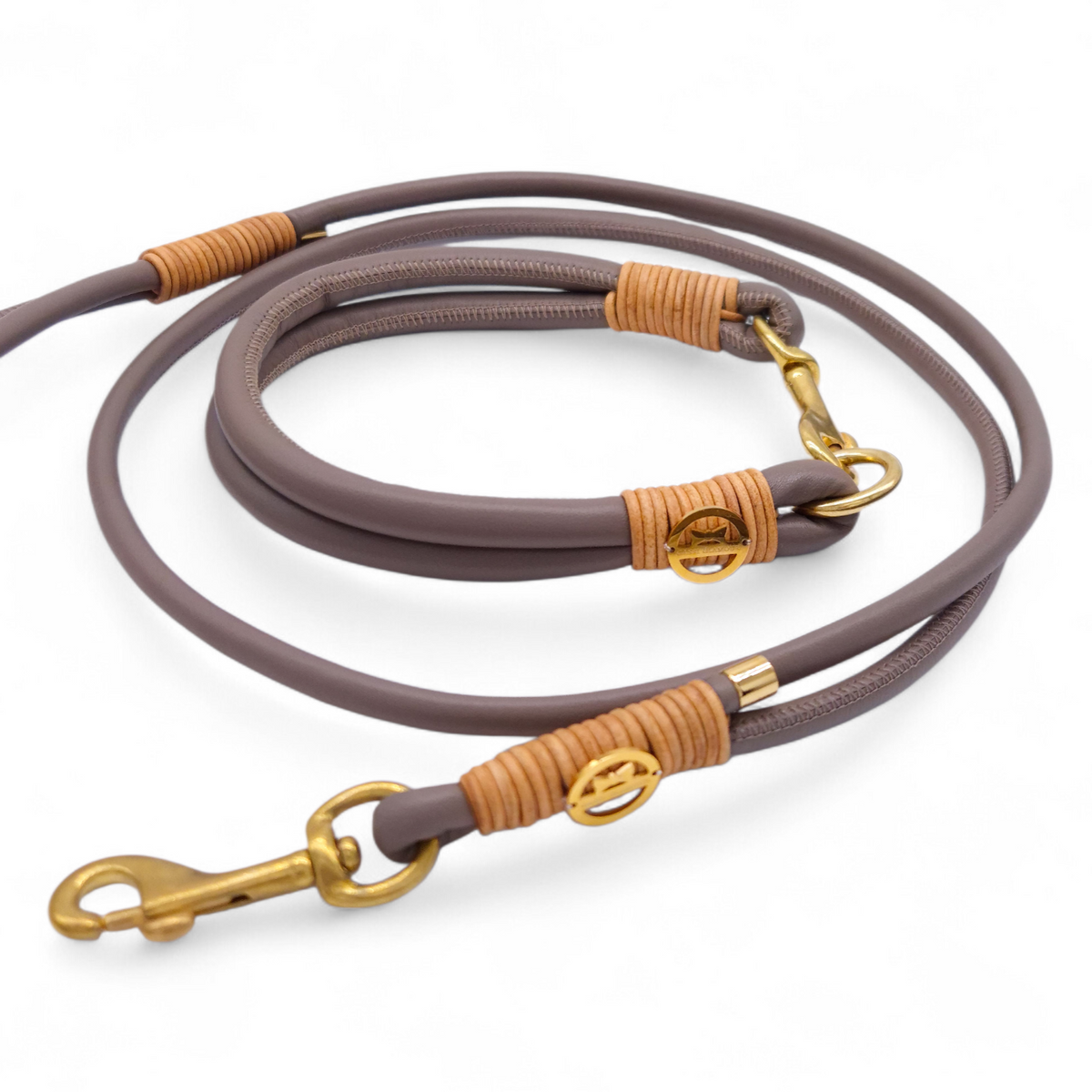 Doppelstrang-Halsband Taupe