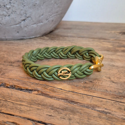 Flechthalsband Dusty Olive