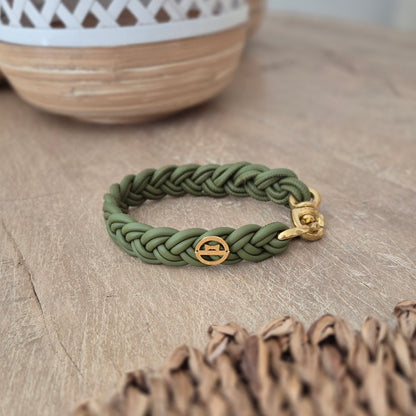 Flechthalsband Dusty Olive