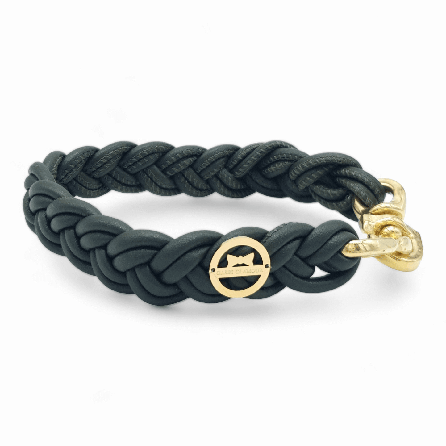 Flechthalsband Olive