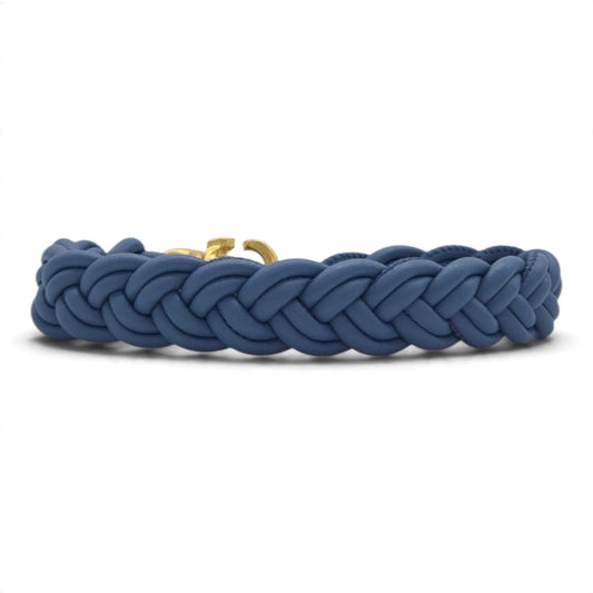 Flechthalsband Taubenblau