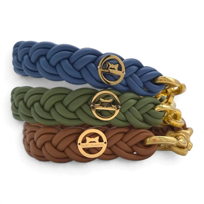 Flechthalsband Dusty Olive