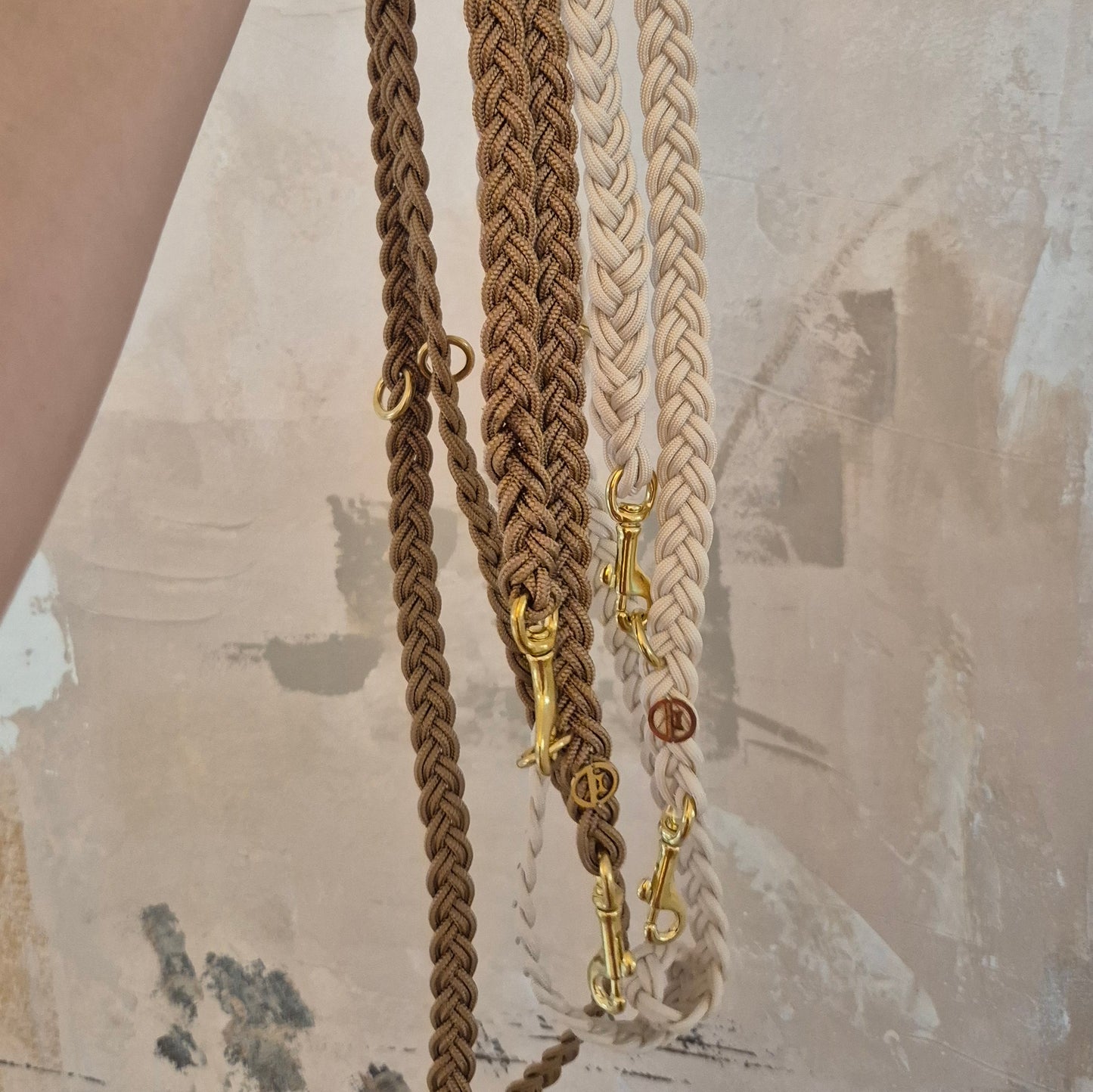 Paracord Flechtleine "Creme"