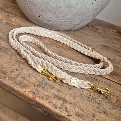 Paracord Flechtleine "Creme"