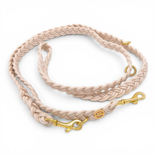 Paracord Flechtleine "Creme"