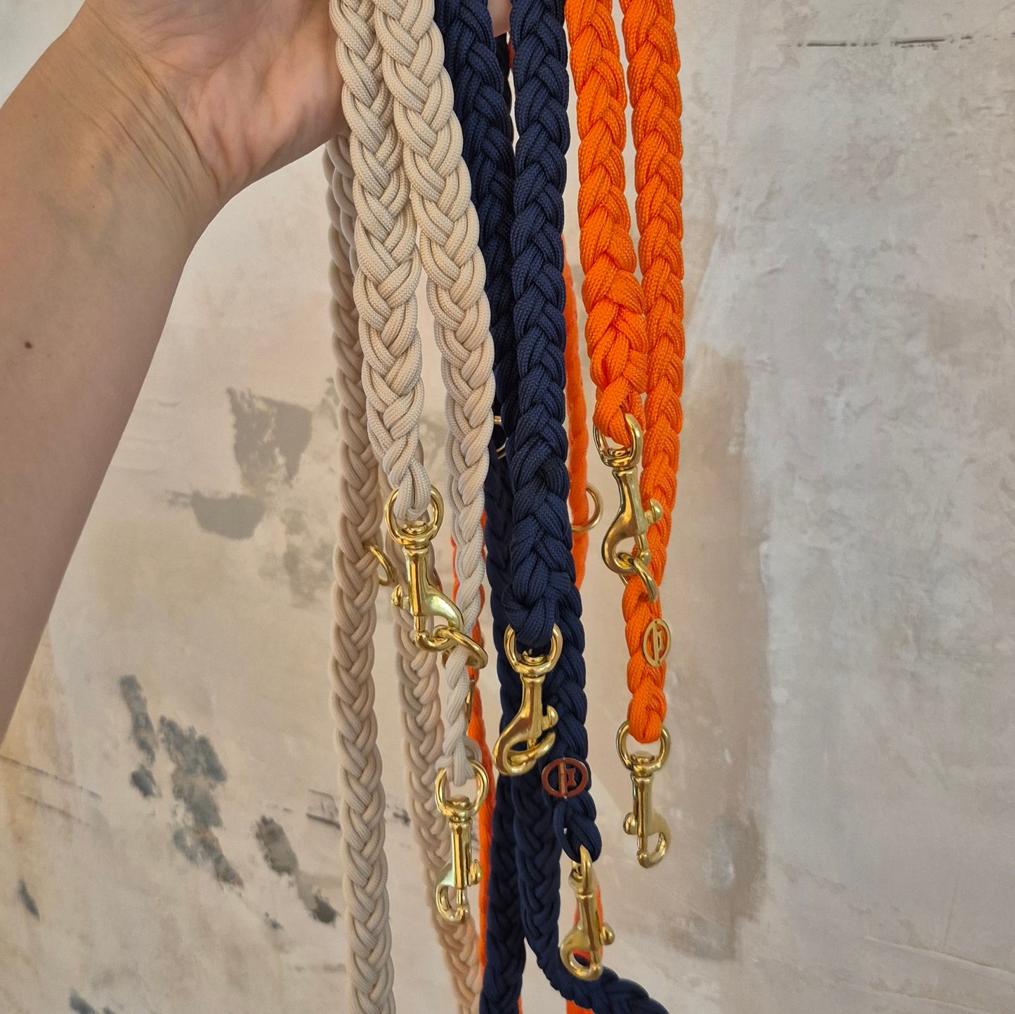 Paracord Flechtleine "Creme"