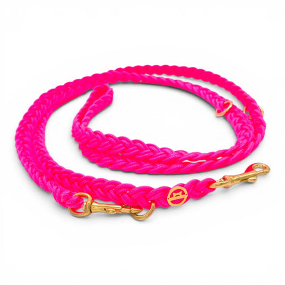 Paracord Flechtleine "Neon-Pink"