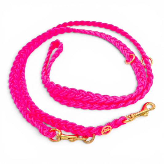 Paracord Flechtleine "Neon-Pink"