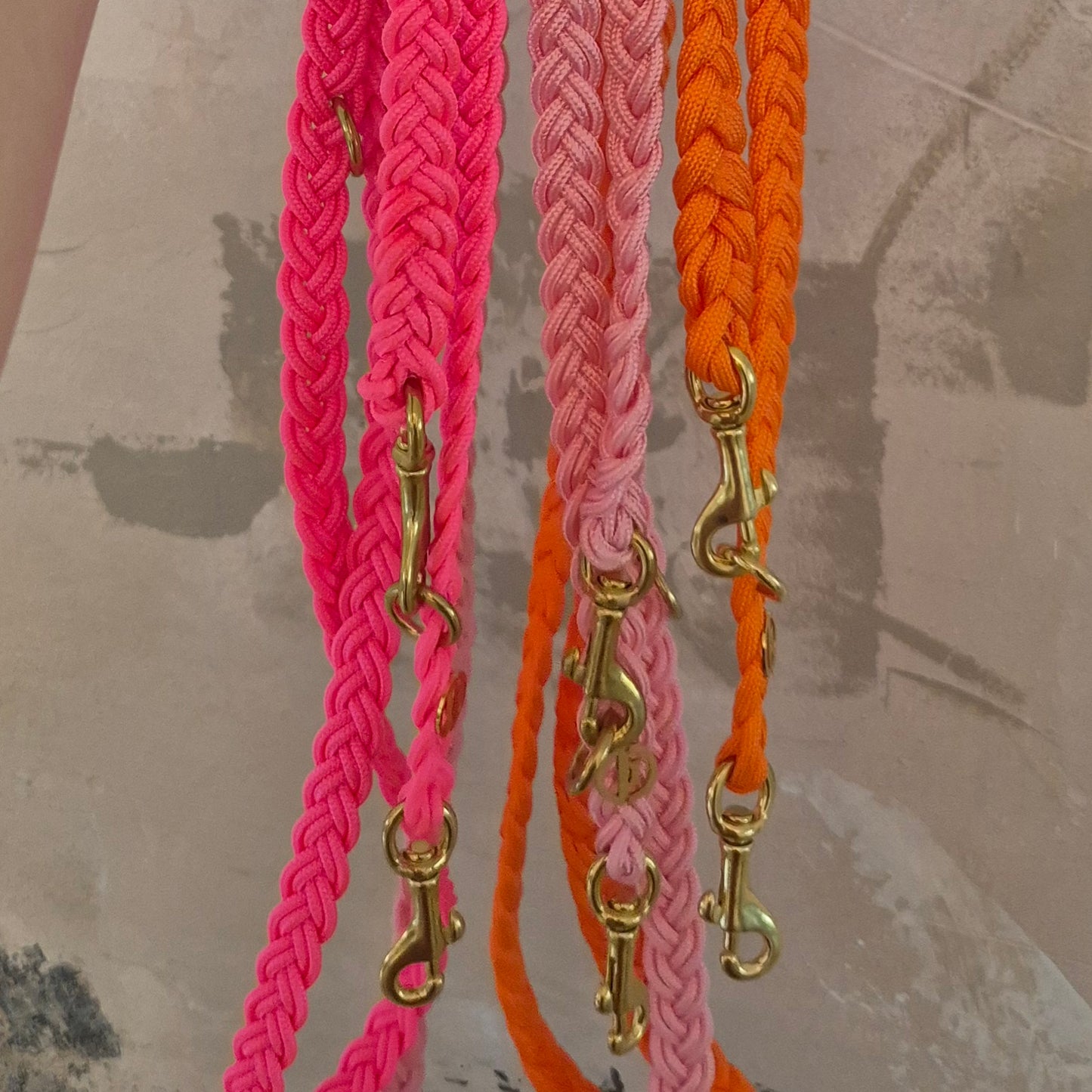 Paracord Flechtleine "Neon-Orange"