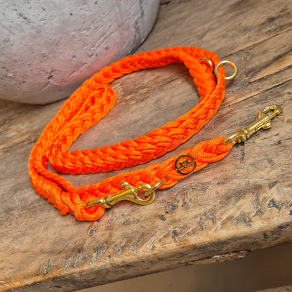 Paracord Flechtleine "Neon-Orange"