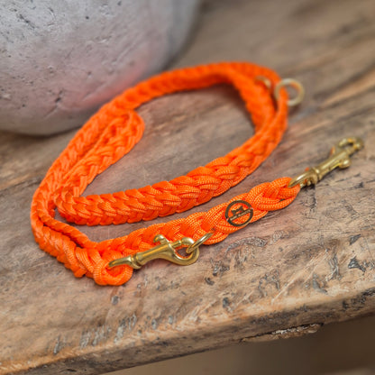 Paracord Flechtleine "Neon-Orange"