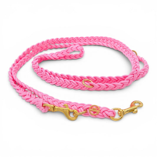 Paracord Flechtleine "Rosa"