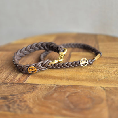Markenhalsband Schokobraun