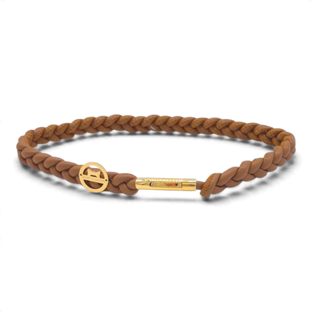 Markenhalsband Cognac
