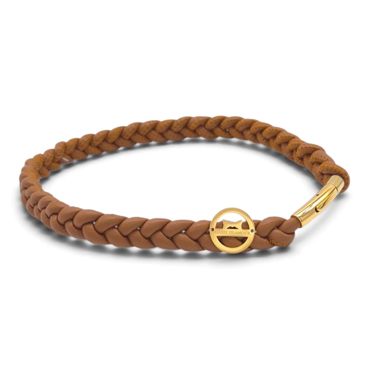 Markenhalsband Cognac