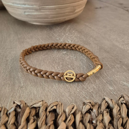 Markenhalsband Cognac