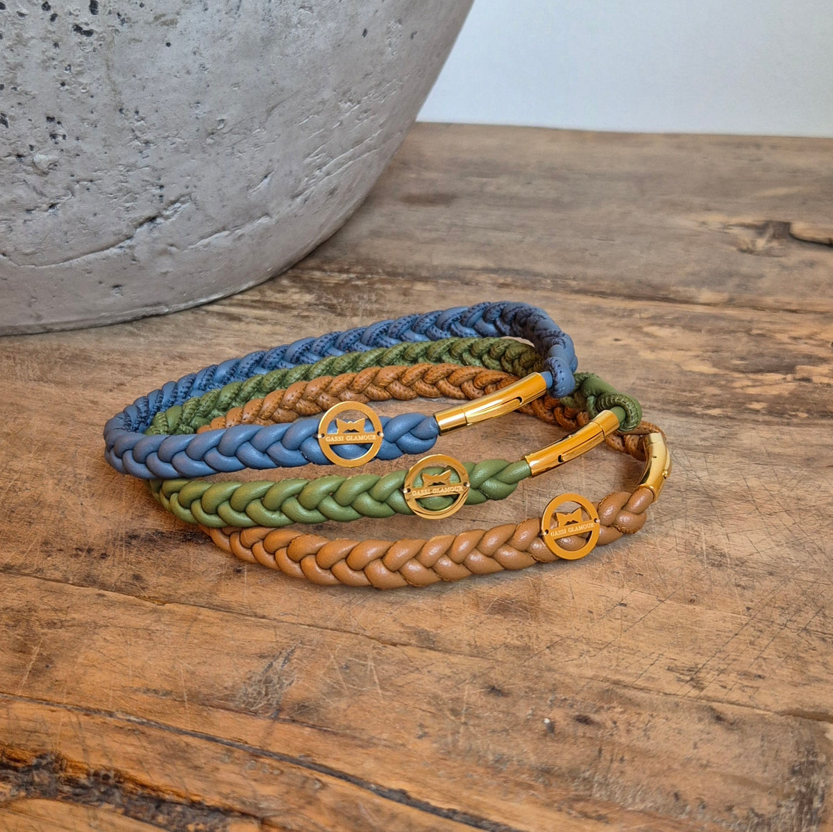 Markenhalsband Cognac