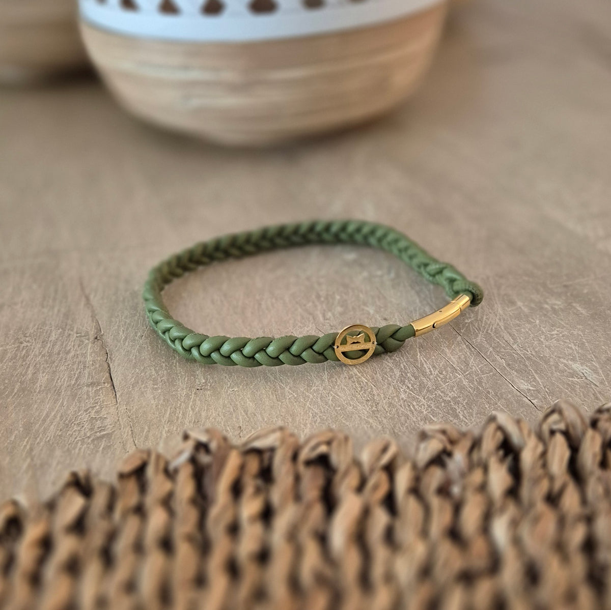 Markenhalsband Dusty Olive