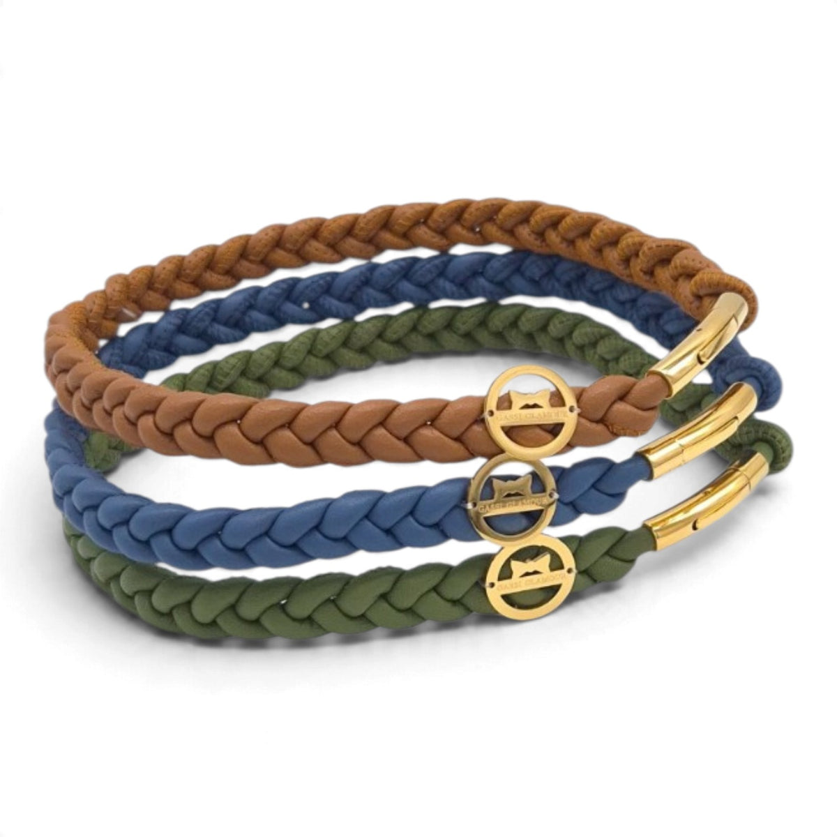 Markenhalsband Taubenblau