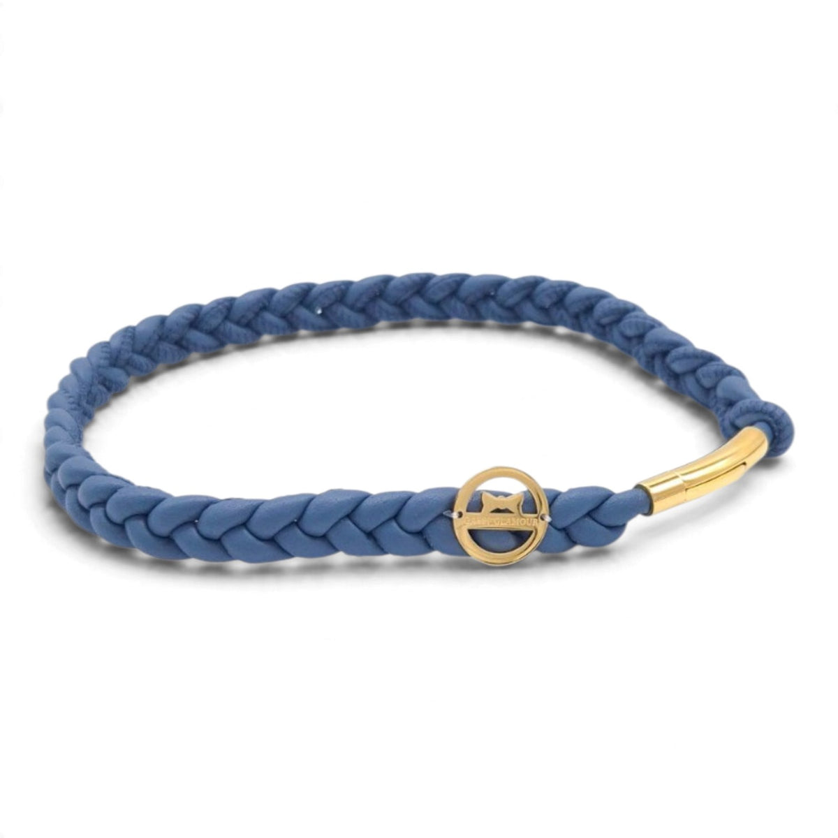 Markenhalsband Taubenblau