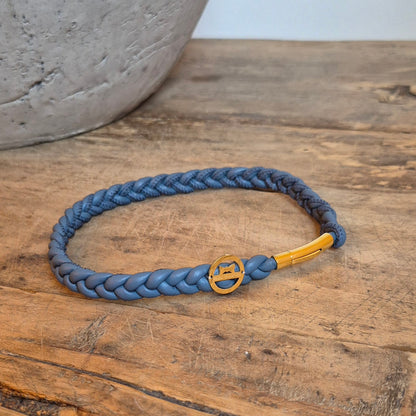 Markenhalsband Taubenblau