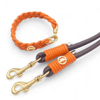 Leine Schokobraun-Orange