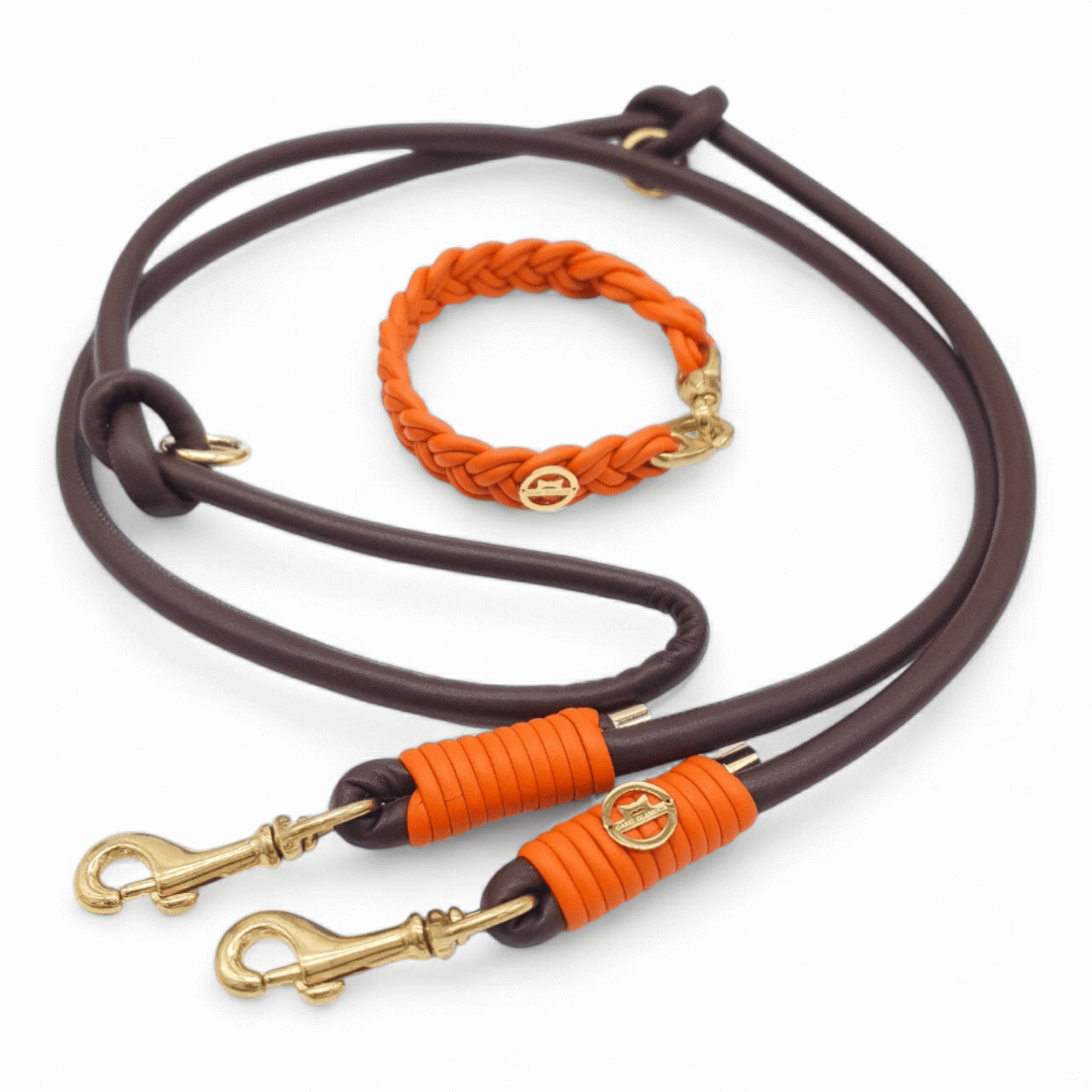 Leine Schokobraun-Orange