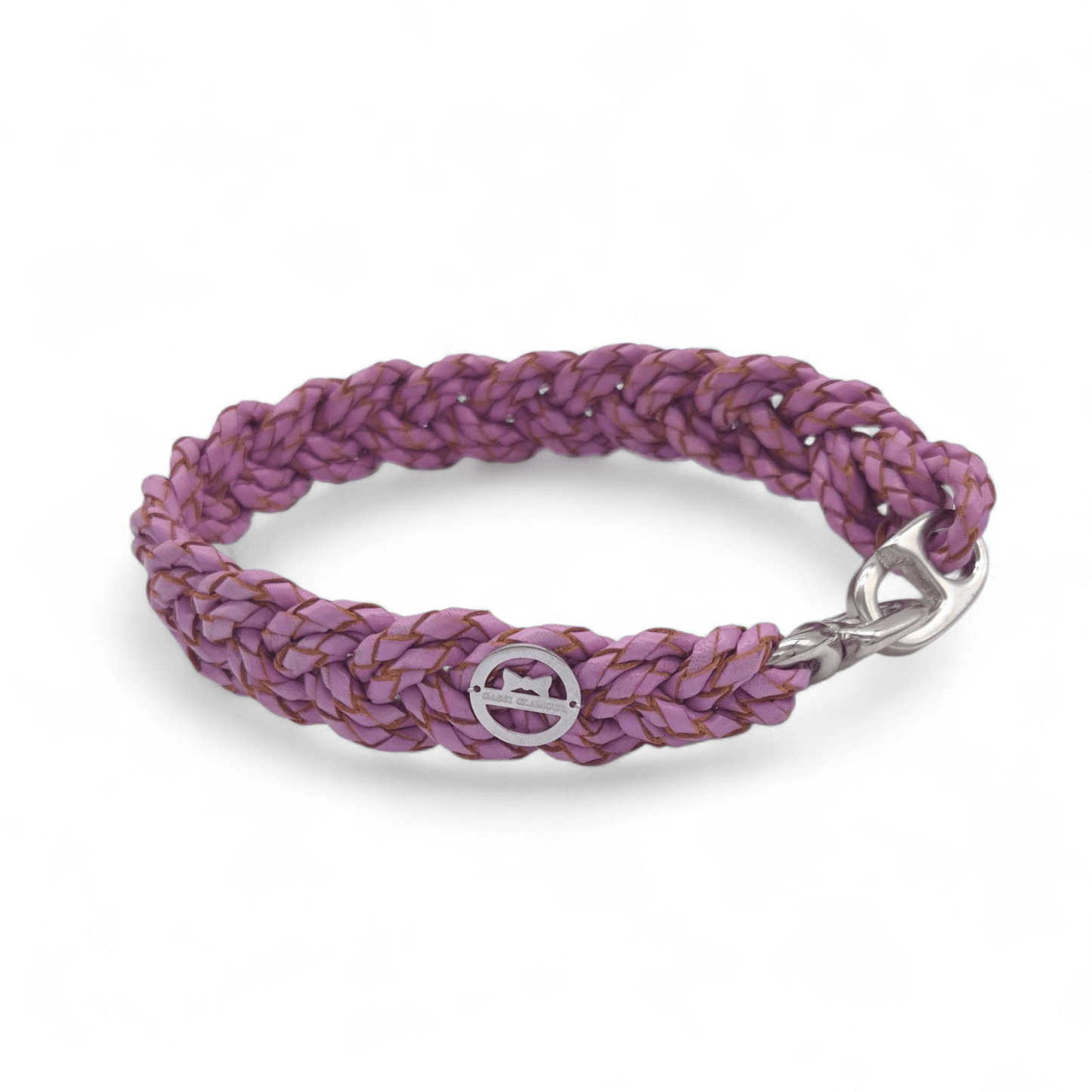 Flechthalsband "Pink Naturkante" 35 cm Halsumfang (Sofortkauf)