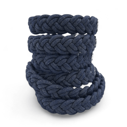 Flechthalsband "Jeans Denim" (Sofortkauf)