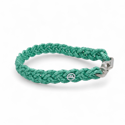 Flechthalsband "Minze Metallic" 57 cm Halsumfang (Sofortkauf)