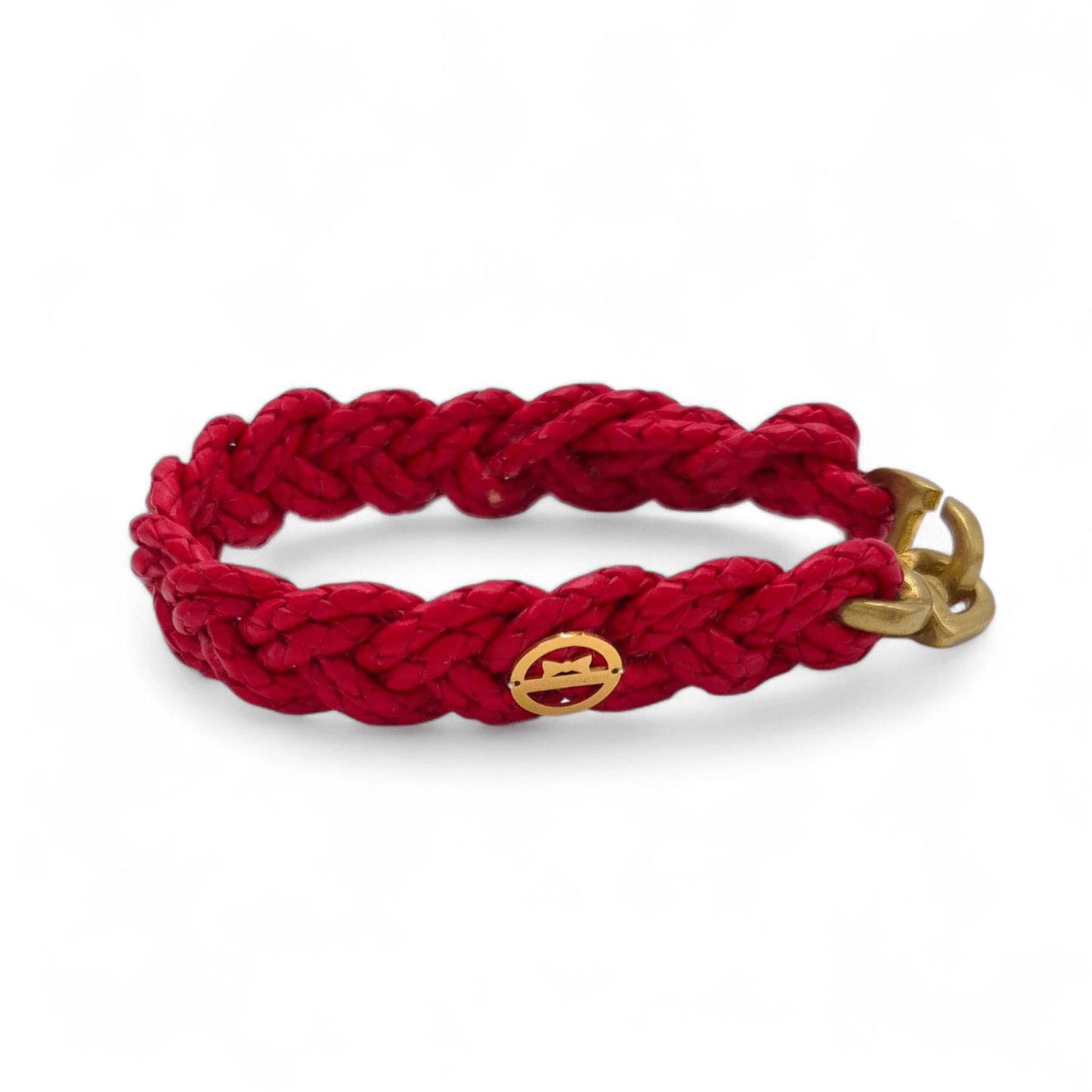 Flechthalsband "Feuerrot" 28 cm Halsumfang (Sofortkauf)